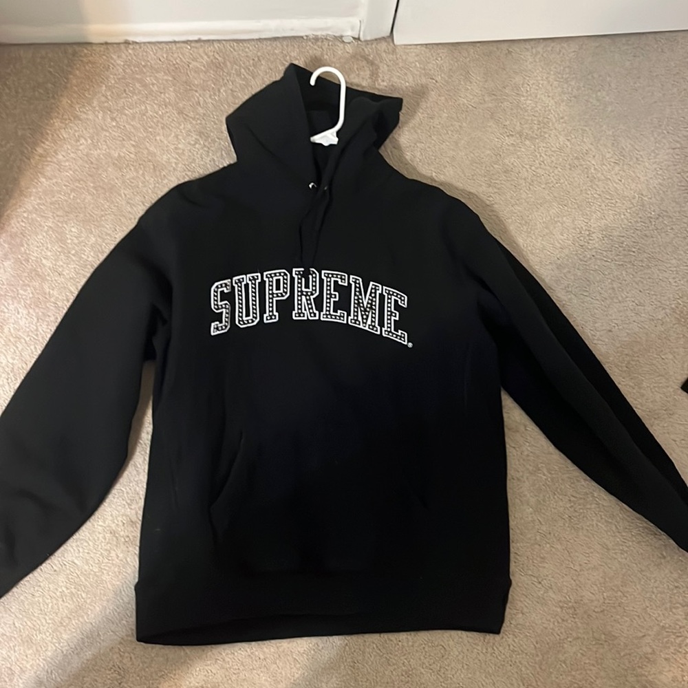 XL supreme rhinestone hoodie